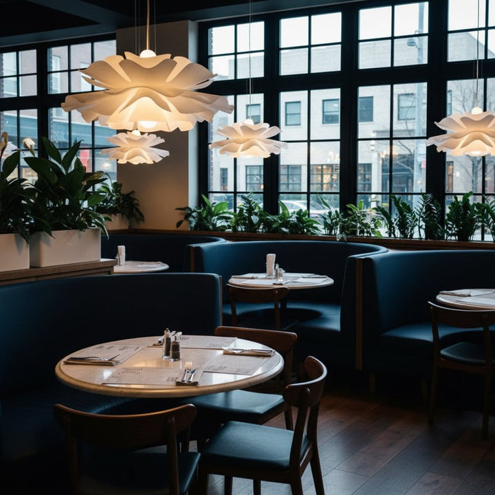 Pendant Lamp - Flower-Shaped White Shade