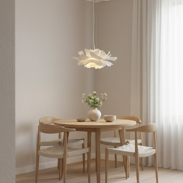 Pendant Lamp - Flower-Shaped White Shade