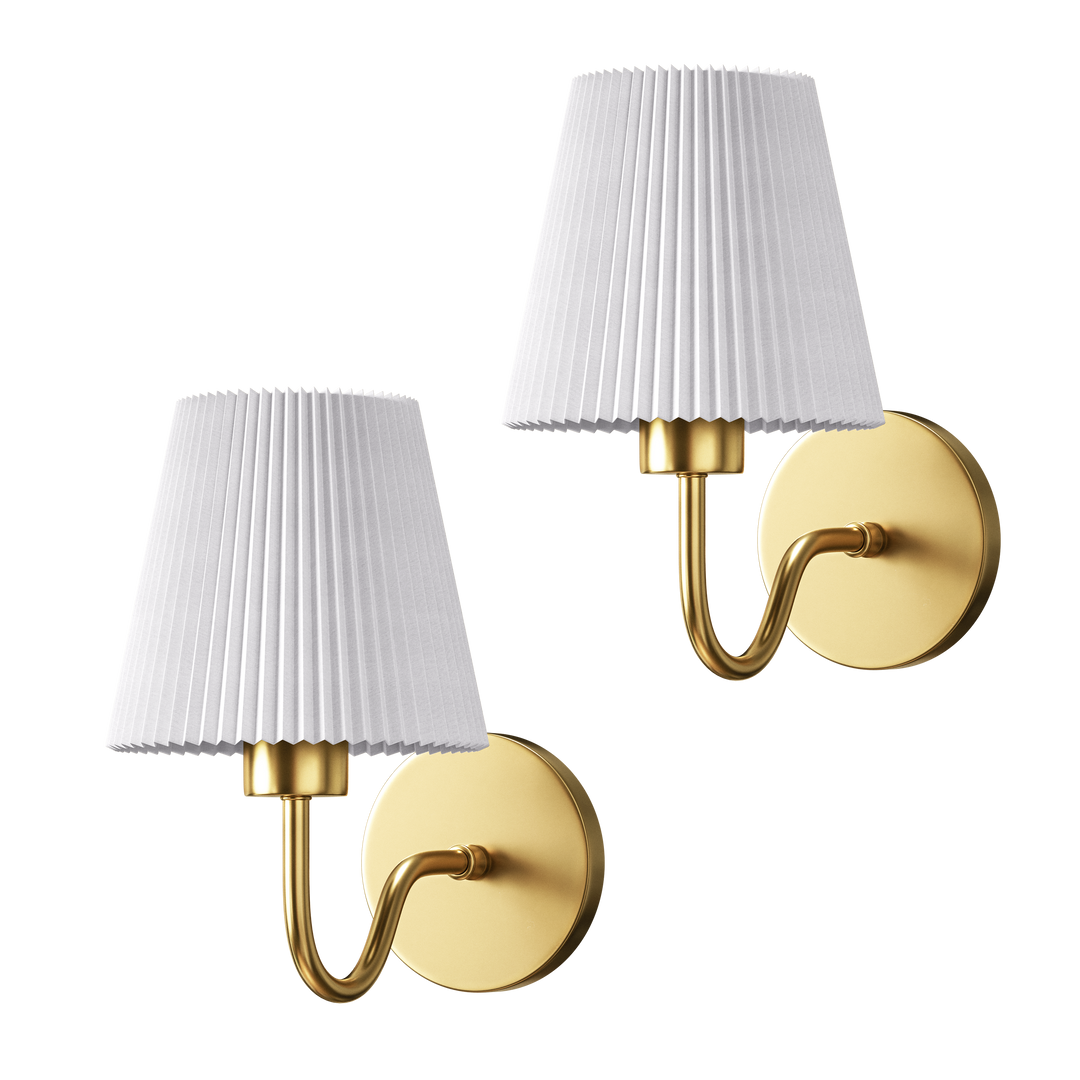 Pleated Shade Wall Sconce in Gold
