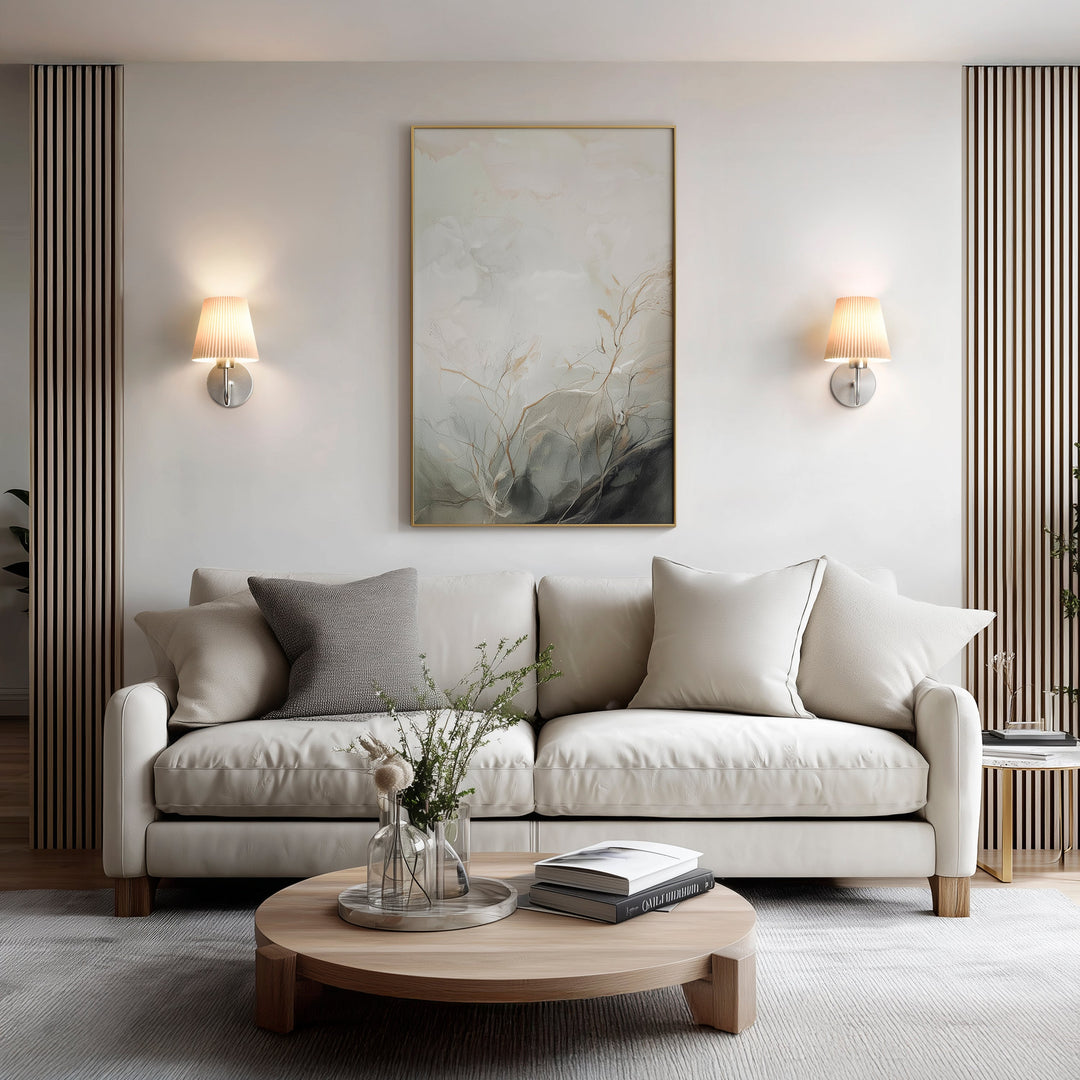 Pleated Shade Wall Sconce | Curved Wireless Stick-On Wall Lights