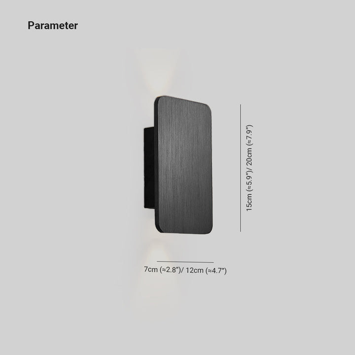 Rectangular Up Down Wall Light | Modern Minimalist LED Wall Sconce