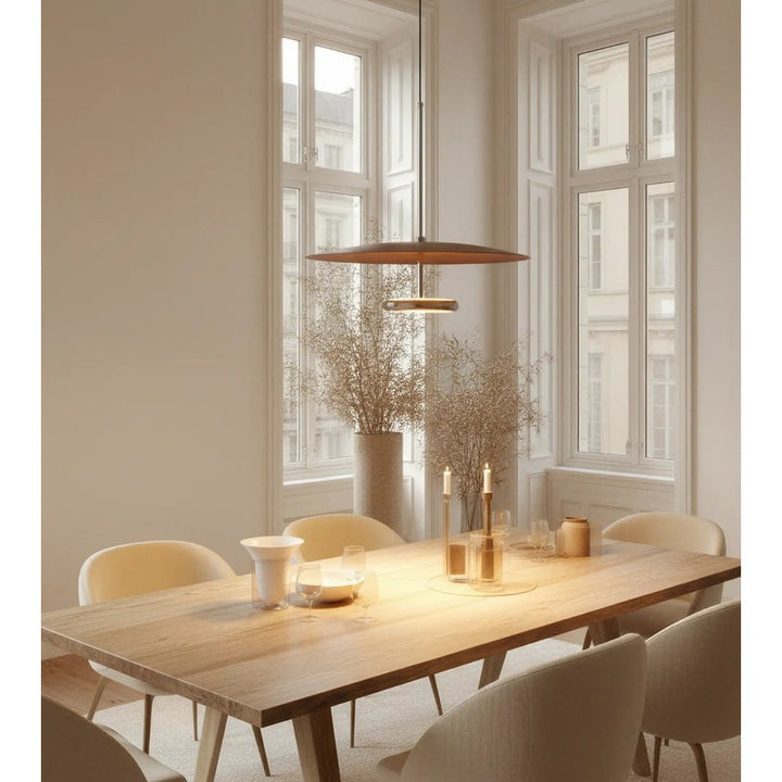 Retro LED Pendant Light Walnut Dimmable