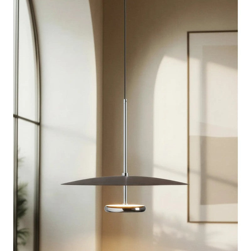 Retro LED Pendant Light Walnut Dimmable