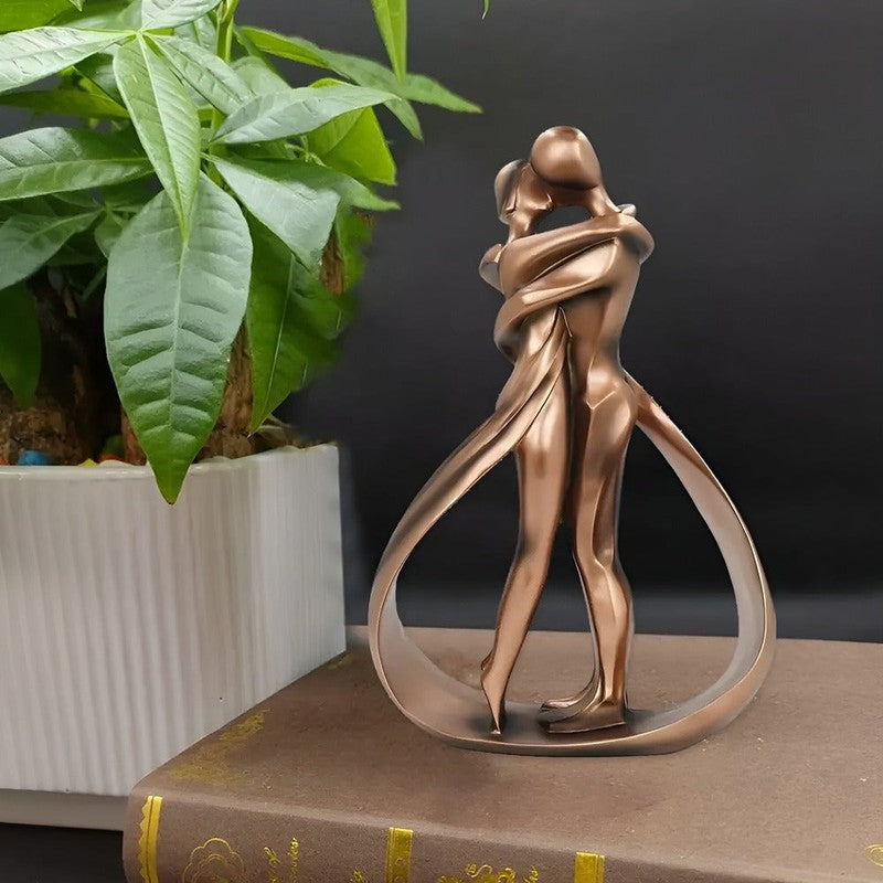 Romantic Couple Sculpture - Abstract Bronze Figurine