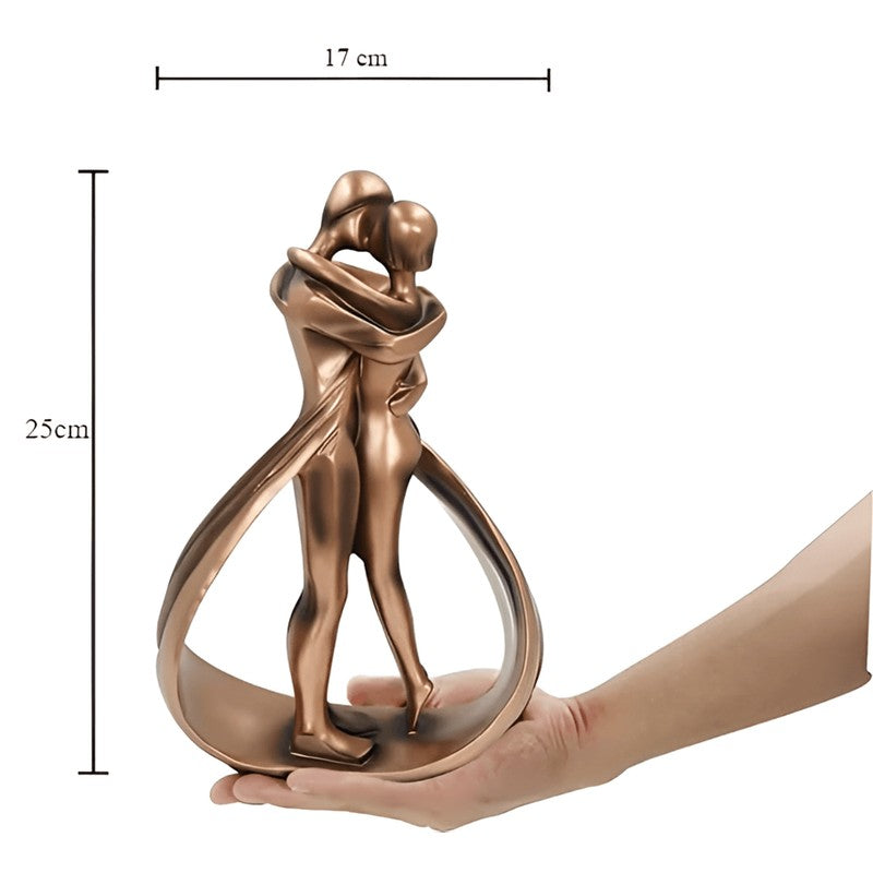 Romantic Couple Sculpture - Abstract Bronze Figurine