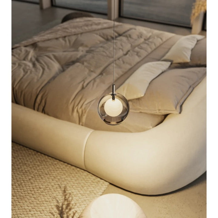 Round Dimmable Black LED Pendant Light