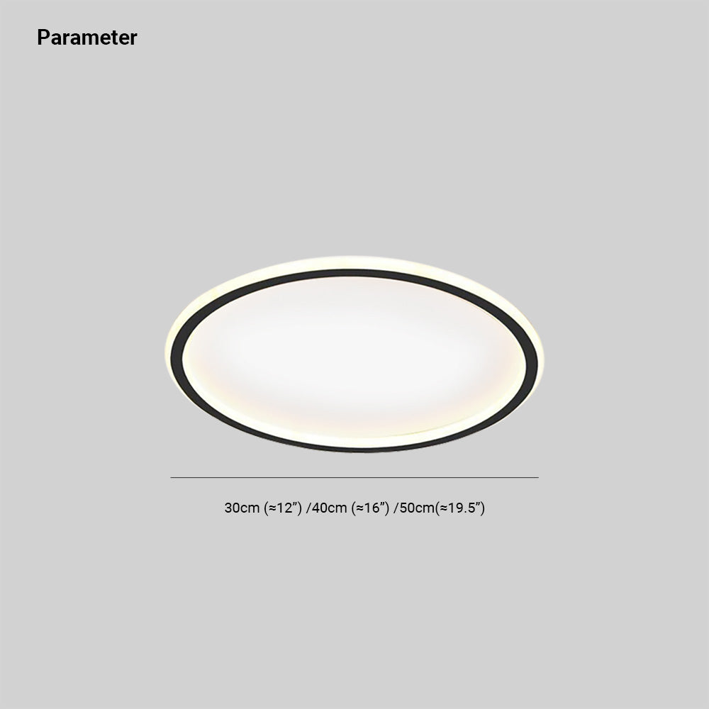 Round LED Flush Ceiling Light | Modern Slim Ring Ceiling Light
