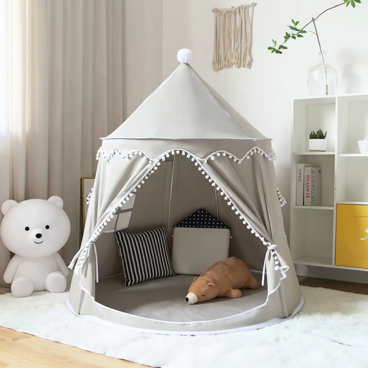 Round Play Tent | Cosy Pom-Pom Children's Hideaway Tent