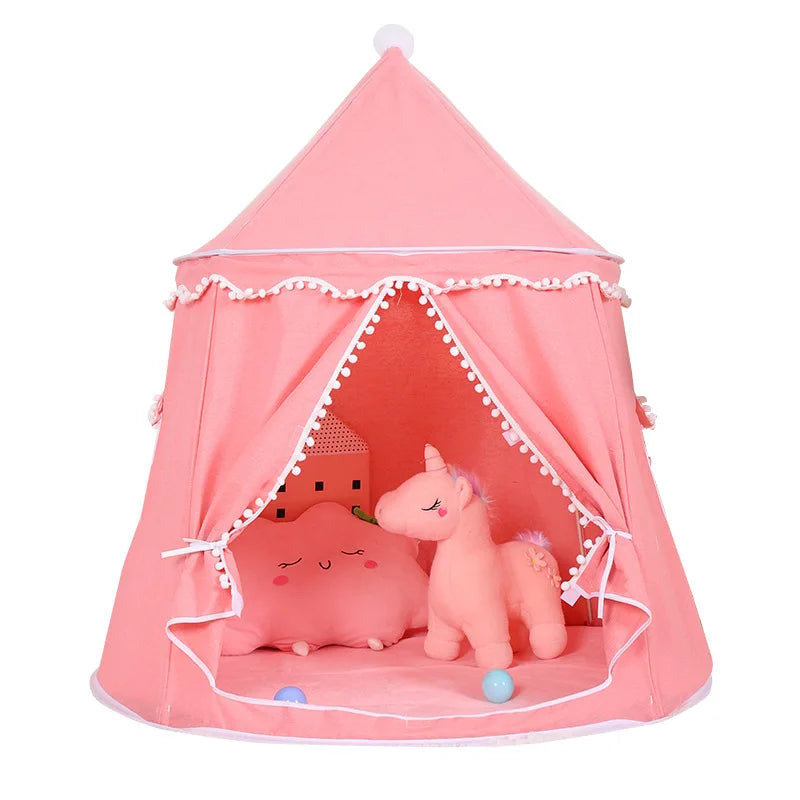 Round Play Tent | Cosy Pom-Pom Children's Hideaway Tent