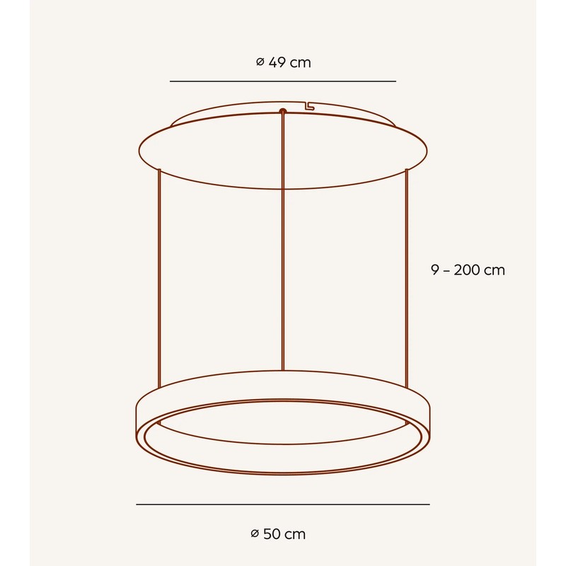 Round Ring LED Pendant Light Dimmable