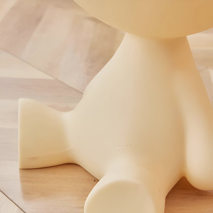 Round Side Table - Sculptural Figure Base