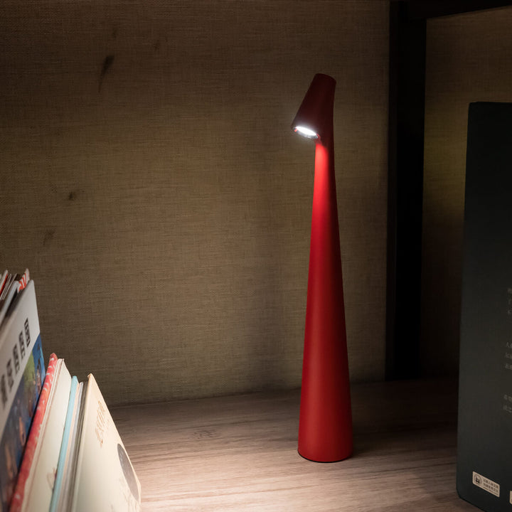 Sculptural Cone Table Lamp | Cordless Aluminium Reading Lamp