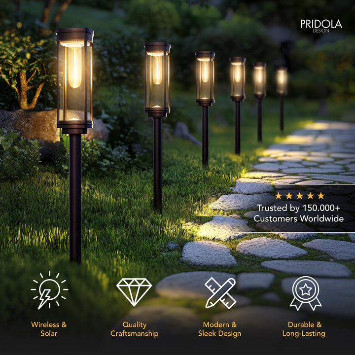 Solar Filament Path Light | Warm Glow Waterproof Garden Lights