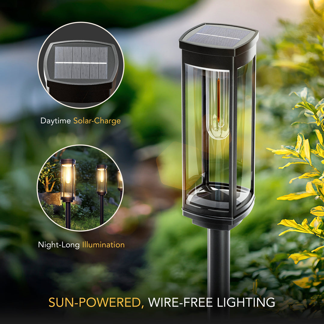 Solar Filament Path Light | Warm Glow Waterproof Garden Lights