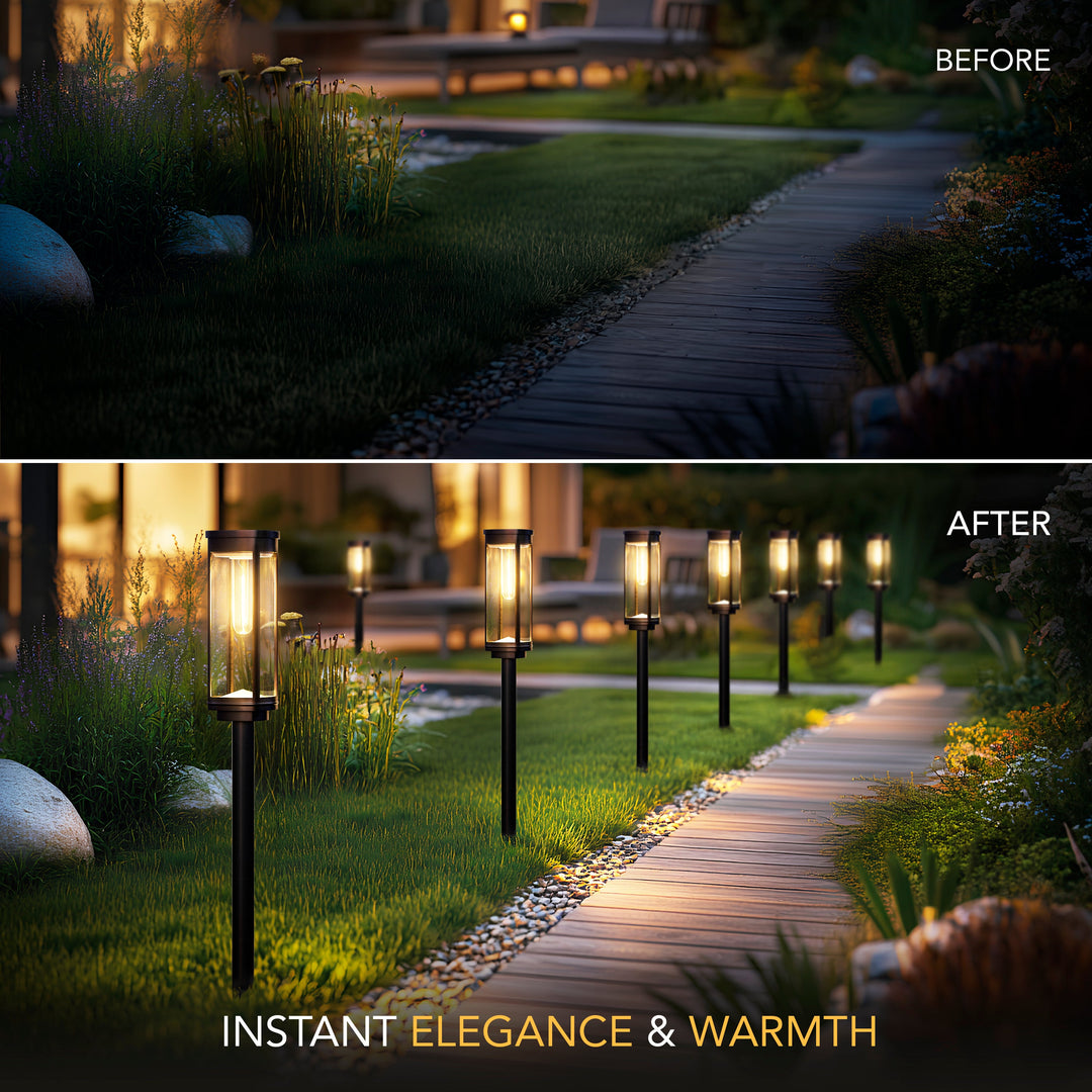 Solar Filament Path Light | Warm Glow Waterproof Garden Lights