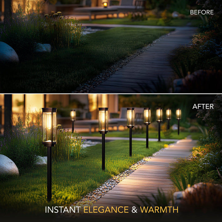 Solar Filament Path Light | Warm Glow Waterproof Garden Lights