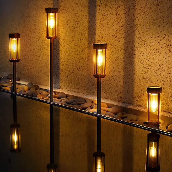 Solar Pathway Stake Lights - Outdoor Garden Torch Style - ABS