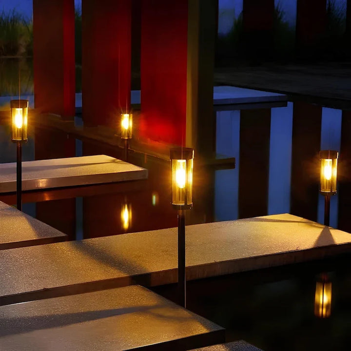 Solar Pathway Stake Lights - Outdoor Garden Torch Style - ABS