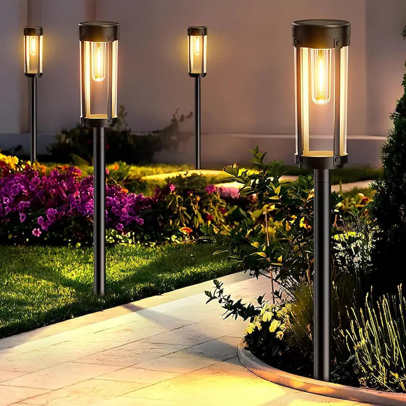 Solar Pathway Stake Lights - Outdoor Garden Torch Style - ABS