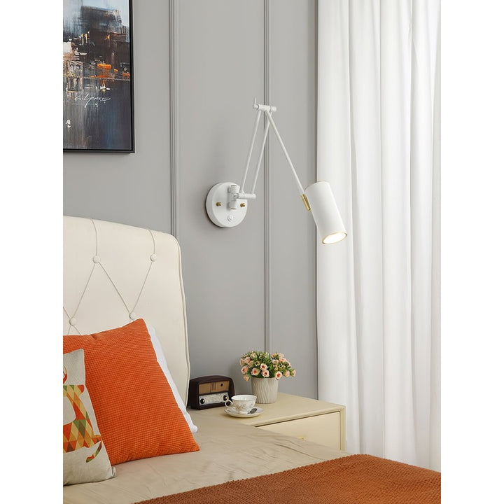 Swing Arm Wall Light - Articulating Dual Arm with Conical Shade