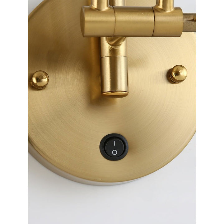 Swing Arm Wall Light - Articulating Dual Arm with Conical Shade