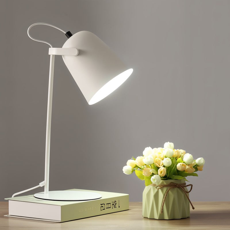 Table Lamp Adjustable Pivoting Conical Shade