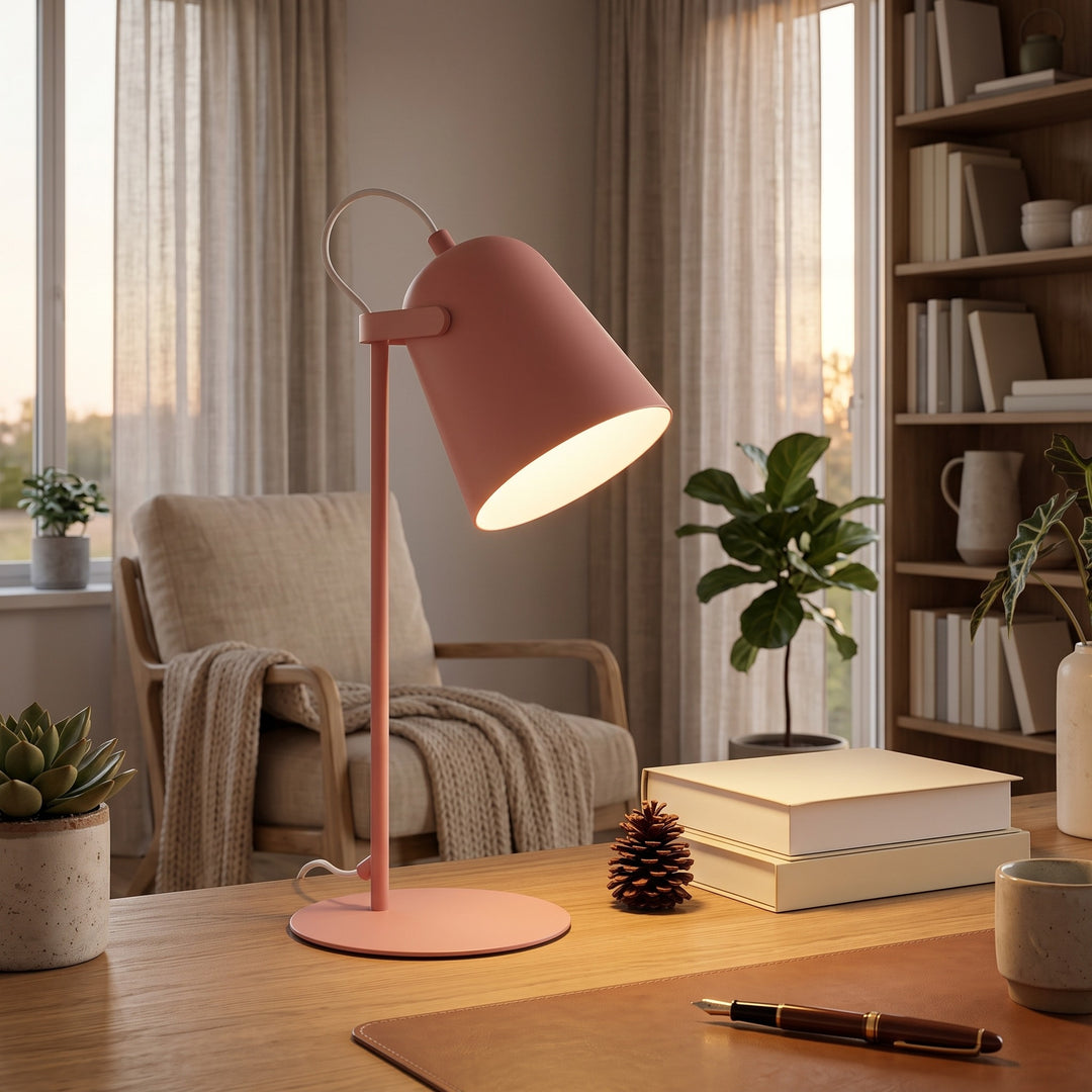 Table Lamp Adjustable Pivoting Conical Shade