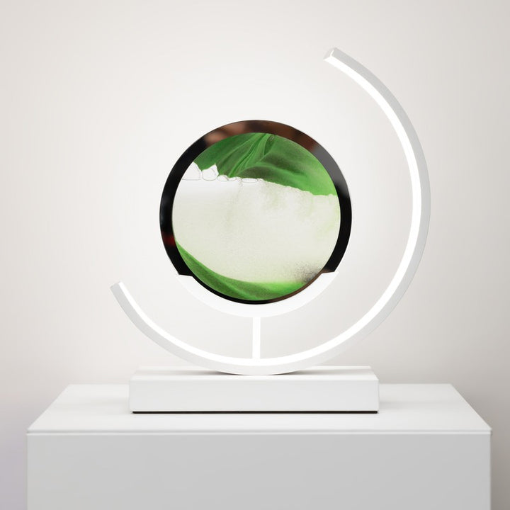 Table Lamp - Minimalist with Moving Sand Art Display