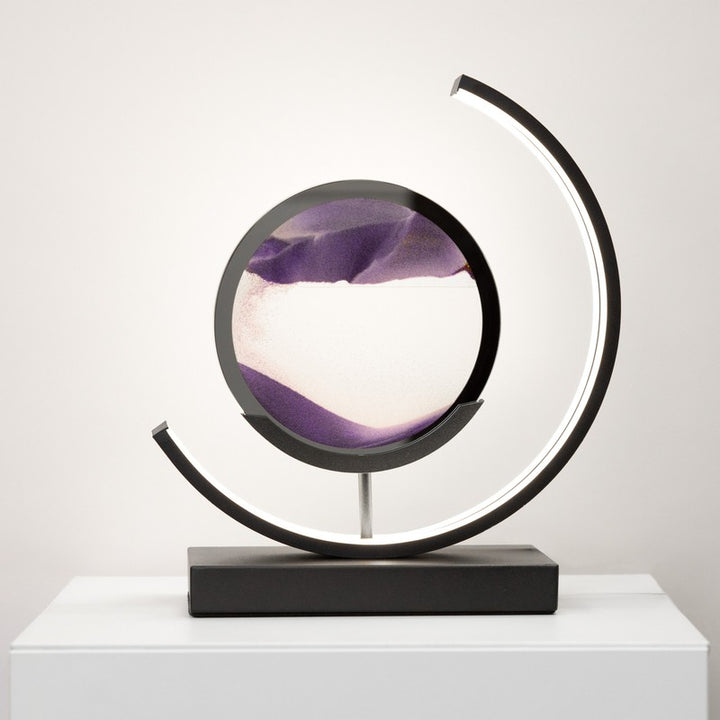 Table Lamp - Minimalist with Moving Sand Art Display