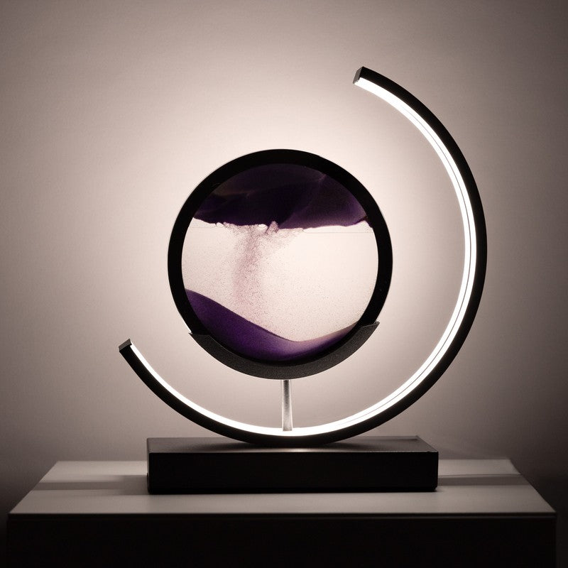 Table Lamp - Minimalist with Moving Sand Art Display