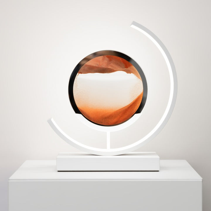 Table Lamp - Minimalist with Moving Sand Art Display