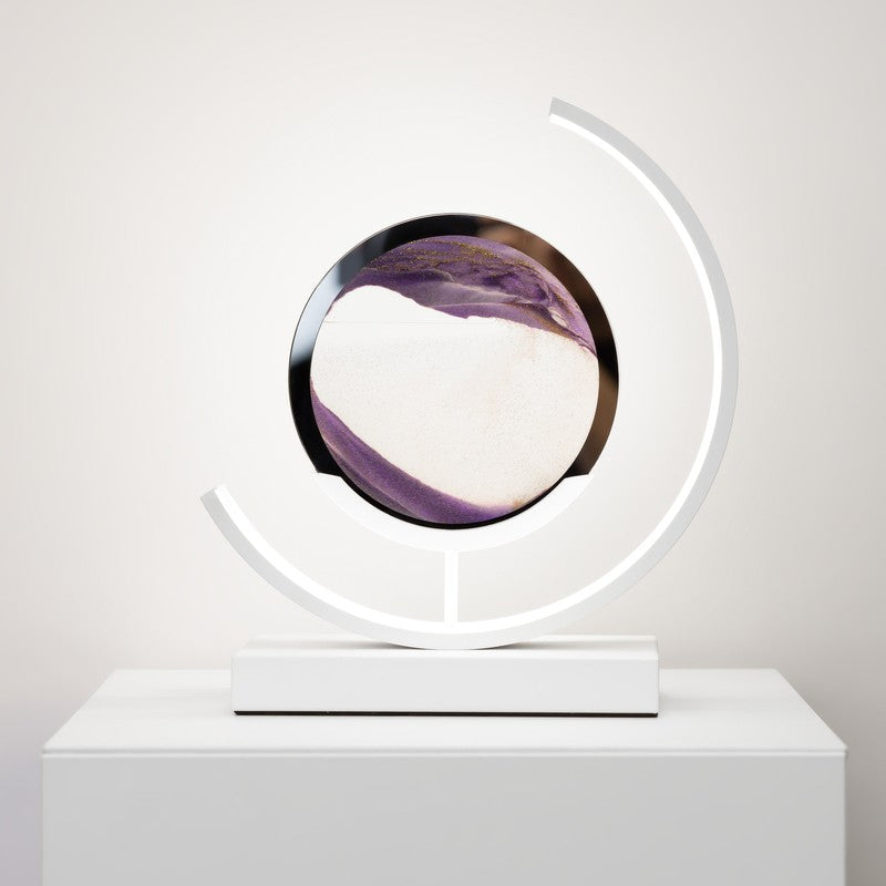 Table Lamp - Minimalist with Moving Sand Art Display