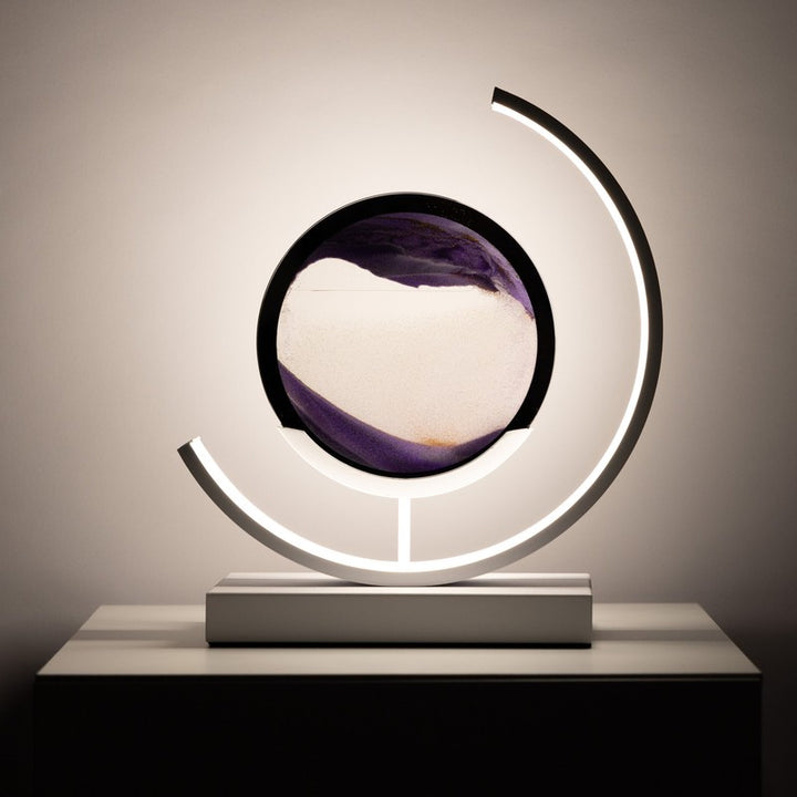 Table Lamp - Minimalist with Moving Sand Art Display