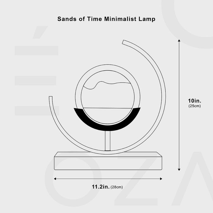 Table Lamp - Minimalist with Moving Sand Art Display