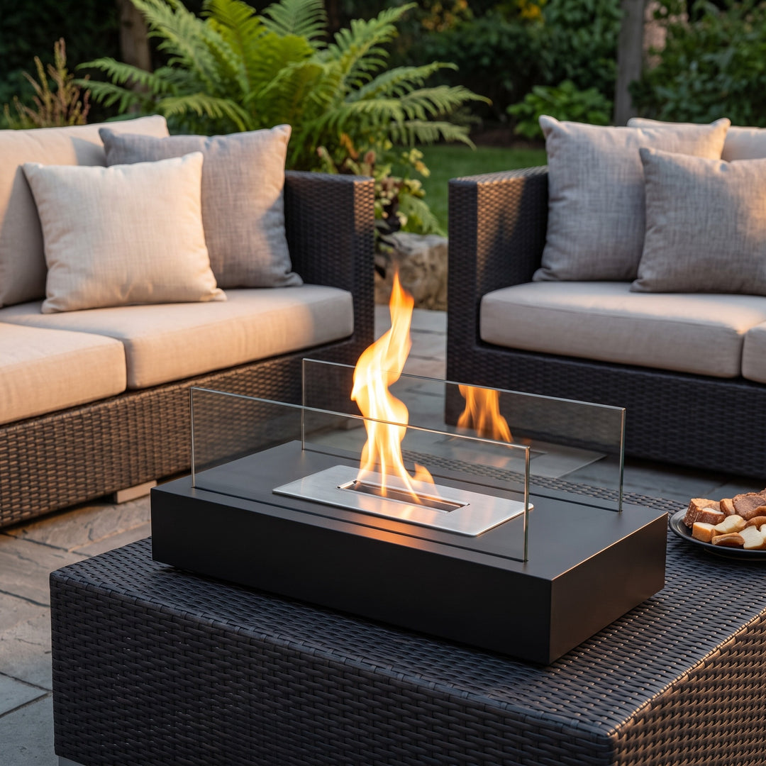 Tabletop Fireplace - Rectangular Minimalist