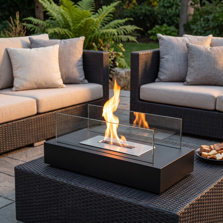 Tabletop Fireplace - Rectangular Minimalist