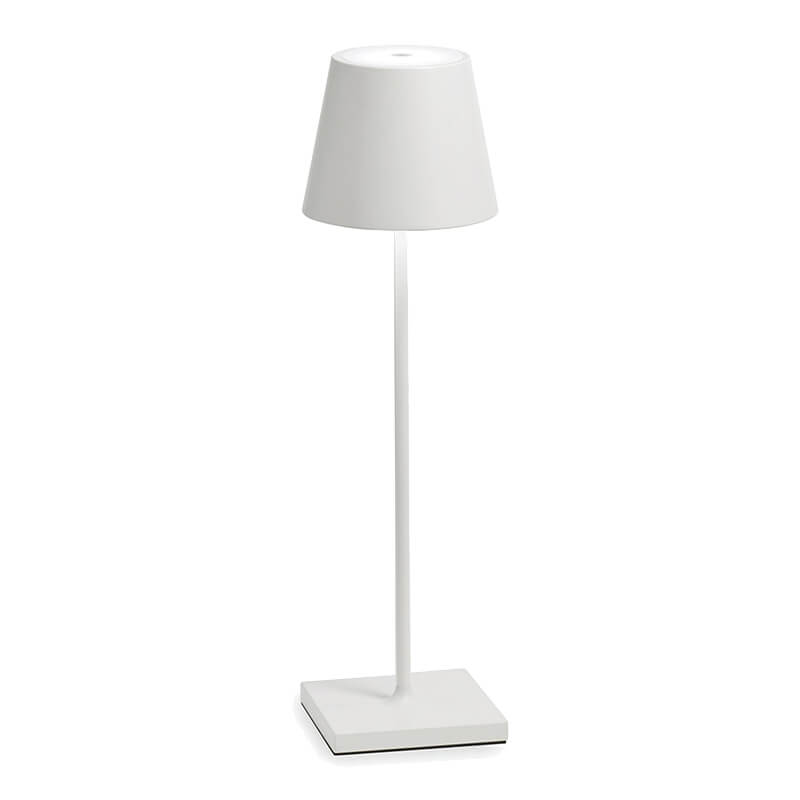 Tapered Shade Table Lamp in White
