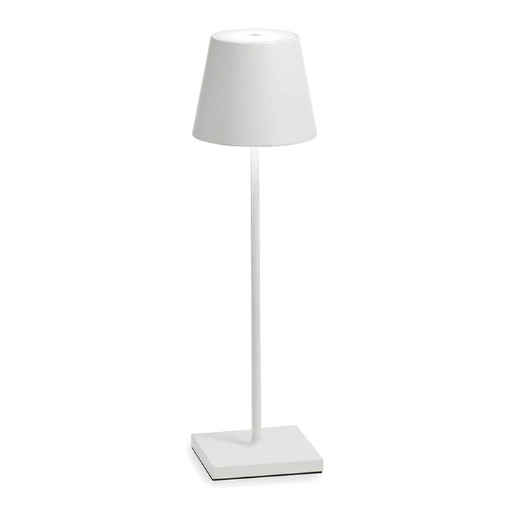 Tapered Shade Table Lamp in White