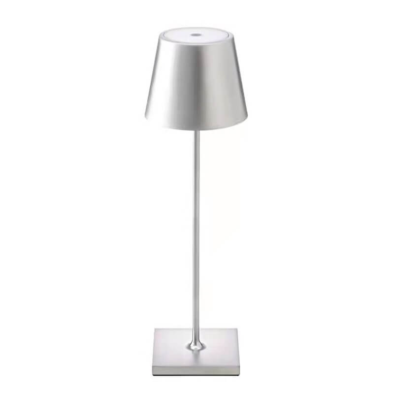 Tapered Shade Table Lamp in Silver