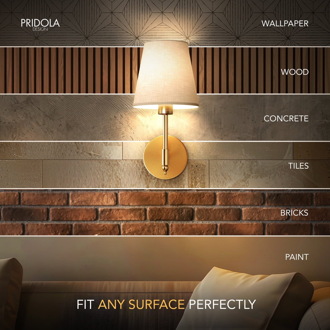 Tapered Shade Wall Sconce | Classic Wireless Stick-On Wall Lights