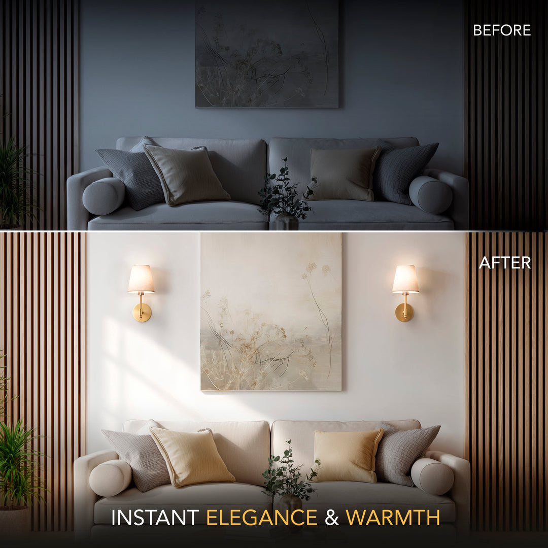 Tapered Shade Wall Sconce | Classic Wireless Stick-On Wall Lights