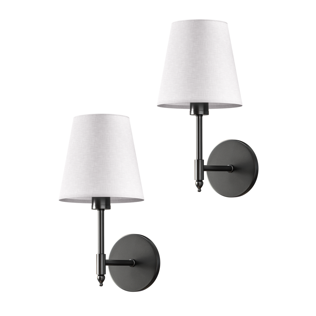 Tapered Shade Wall Sconce in Black