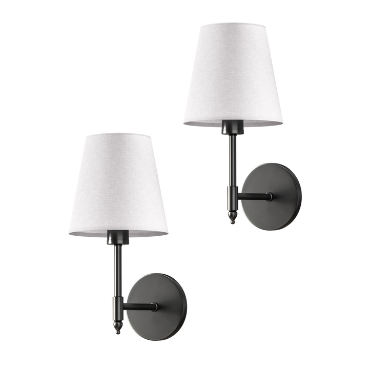 Tapered Shade Wall Sconce in Black