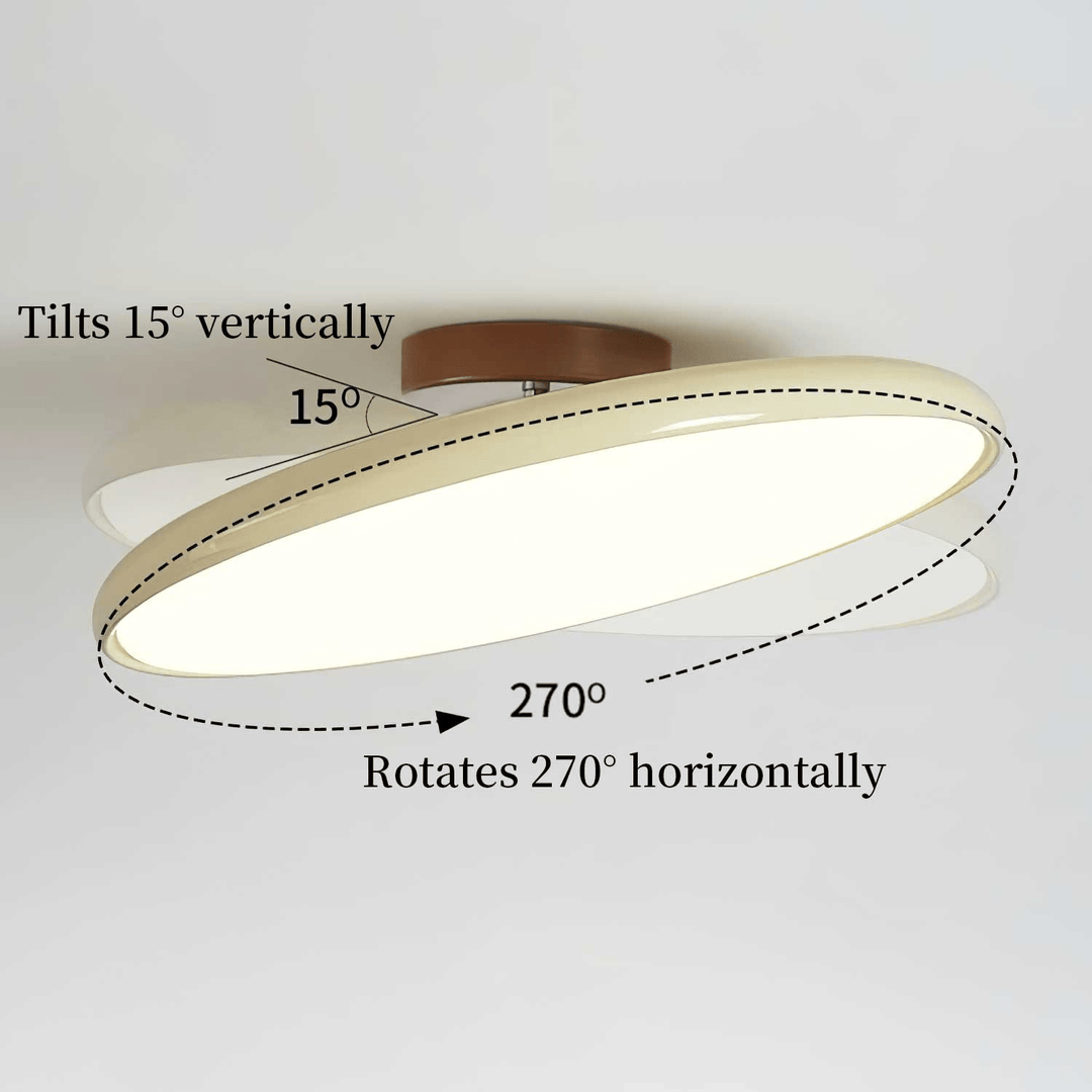 Tilting LED Ceiling Light | Modern Adjustable Semi-Flush Light