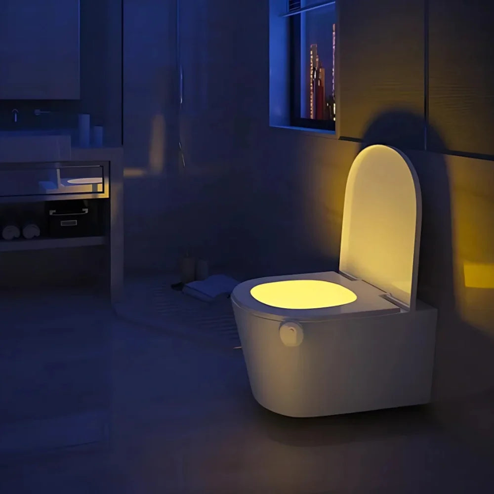 Toilet Night Light with Sensor - LED Multi-Color Bowl Light