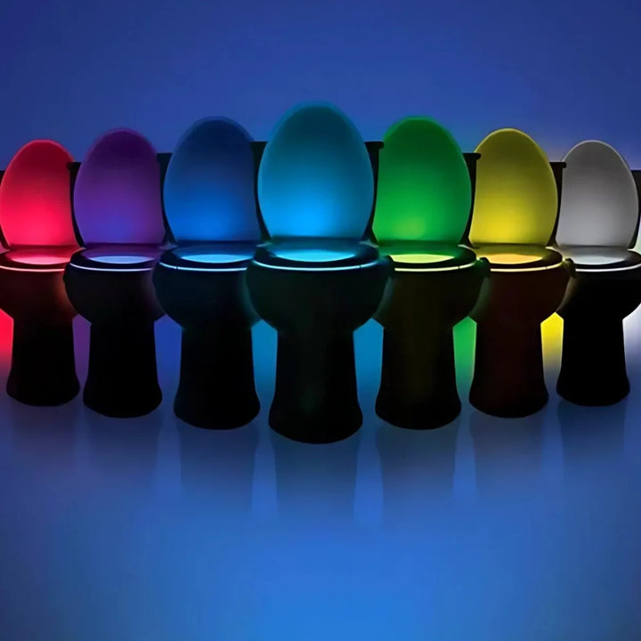 Toilet Night Light with Sensor - LED Multi-Color Bowl Light