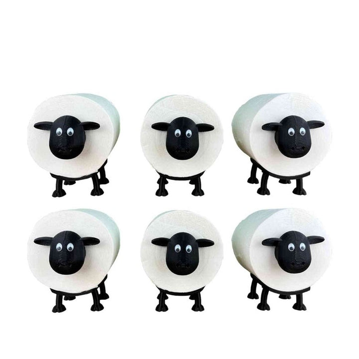 Toilet Roll Holder Sheep Figurine - Free-Standing