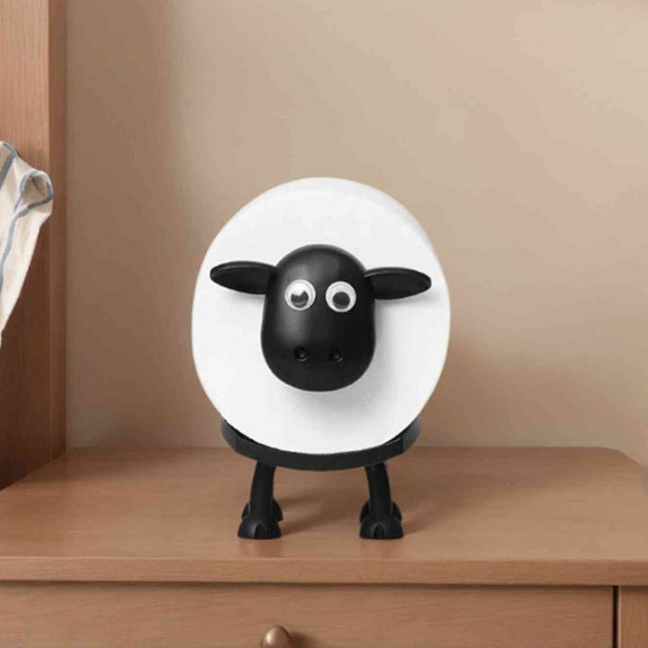 Toilet Roll Holder Sheep Figurine - Free-Standing
