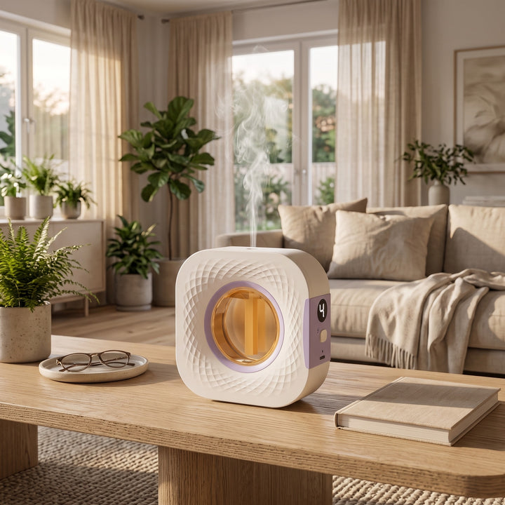 Ultrasonic Aroma Diffuser Humidifier Square Textured Housing