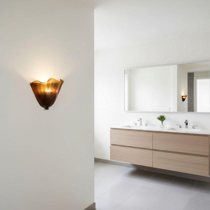 Vera | Retro Colored Glass Shell Wall Sconce